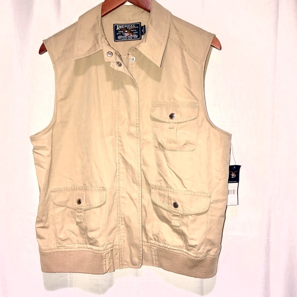American Living Cargo Vest khaki XL NWT - Picture 1 of 5